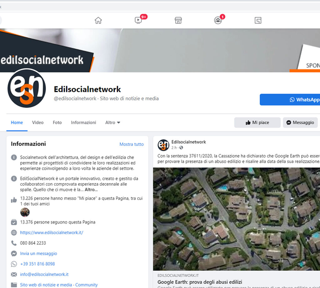 Pagina social Edilsocialnetwork